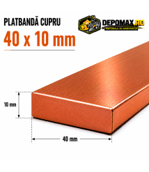 Platbanda cupru 40 x 10 mm – lungime 4 metri – EN Cu-ETP Platbanda cupru 40 x 10 mm – lungime 4 metri – EN Cu-ETP